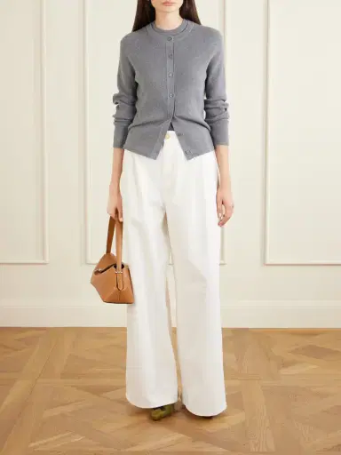 Lisa Yang Abeena Ribbed Cotton And Cashmere-blend Cardigan | Thumbnail 2 Lisa Yang Abeena Ribbed Cotton And Cashmere-blend Cardigan | Thumbnail 2