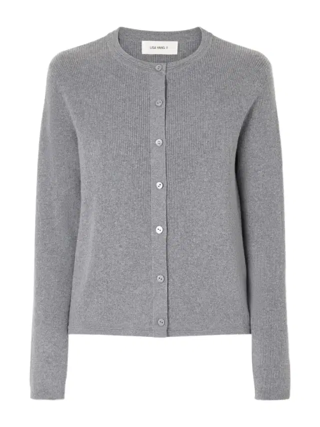 Lisa Yang Abeena Ribbed Cotton And Cashmere-blend Cardigan