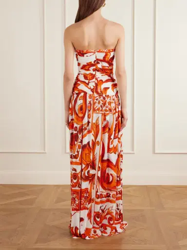 Dolce & Gabbana Printed Organza Maxi Dress | Thumbnail 3 Dolce & Gabbana Printed Organza Maxi Dress | Thumbnail 3
