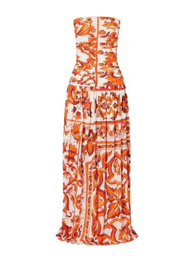 Dolce & Gabbana Printed Organza Maxi Dress | Thumbnail 1 Dolce & Gabbana Printed Organza Maxi Dress | Thumbnail 1