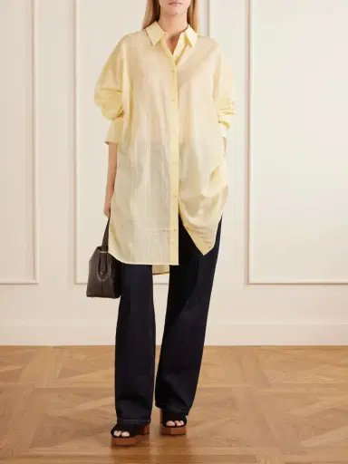 TOTEME Lyocell And Cotton-blend Shirt | Thumbnail 2 TOTEME Lyocell And Cotton-blend Shirt | Thumbnail 2