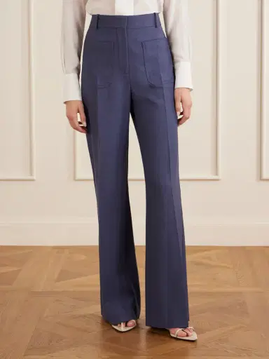 Victoria Beckham Alina Woven Wide-leg Pants | Thumbnail 3 Victoria Beckham Alina Woven Wide-leg Pants | Thumbnail 3