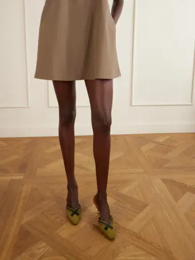 Manolo Blahnik Voluptia 70 Embellished Suede Mules | Thumbnail 2