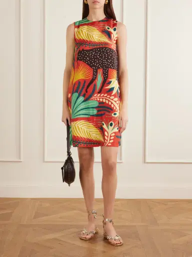 Etro Printed Silk Mini Dress | Thumbnail 2 Etro Printed Silk Mini Dress | Thumbnail 2