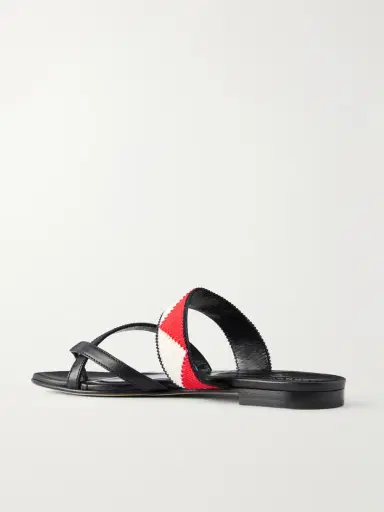 Manolo Blahnik Susastra 10 Leather Woven Sandals | Thumbnail 3