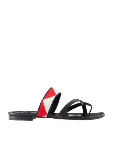 Manolo Blahnik Susastra 10 Leather Woven Sandals | Thumbnail 1