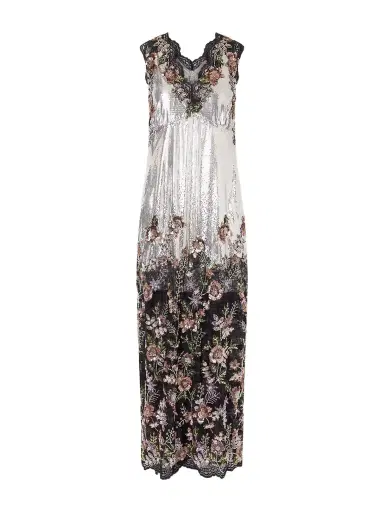 Rabanne Embellished Lace-trimmed Chainmail Midi Dress | Thumbnail 1 Rabanne Embellished Lace-trimmed Chainmail Midi Dress | Thumbnail 1