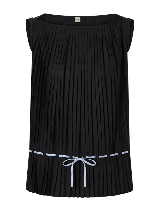 TOTEME Belted Pleated Poplin Blouse