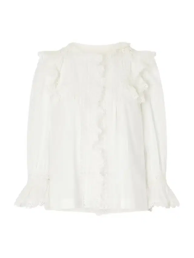 Crochet-trimmed Cotton-voile Blouse