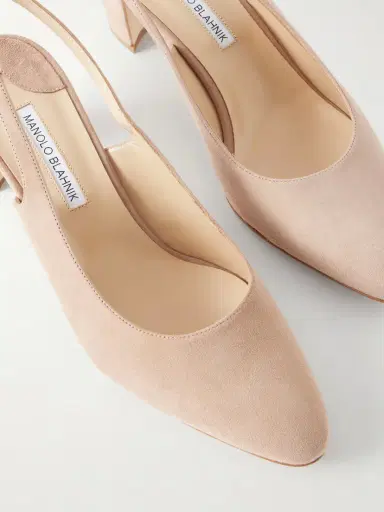Manolo Blahnik Allurasan 50 Suede Slingback Pumps | Thumbnail 5 Manolo Blahnik Allurasan 50 Suede Slingback Pumps | Thumbnail 5