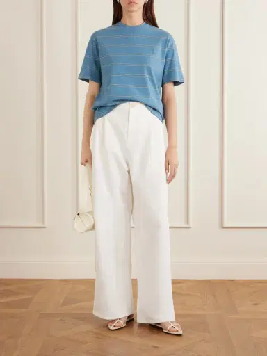 Jil Sander Logo-embossed Striped Cotton T-shirt | Thumbnail 2