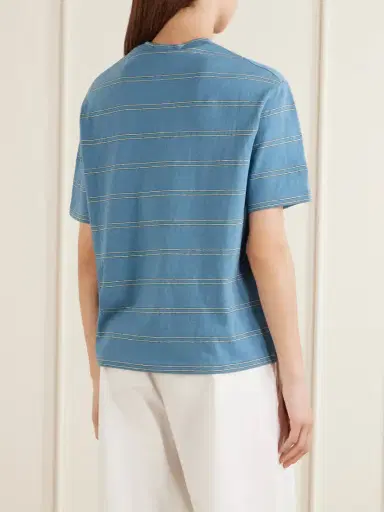 Jil Sander Logo-embossed Striped Cotton T-shirt | Thumbnail 4