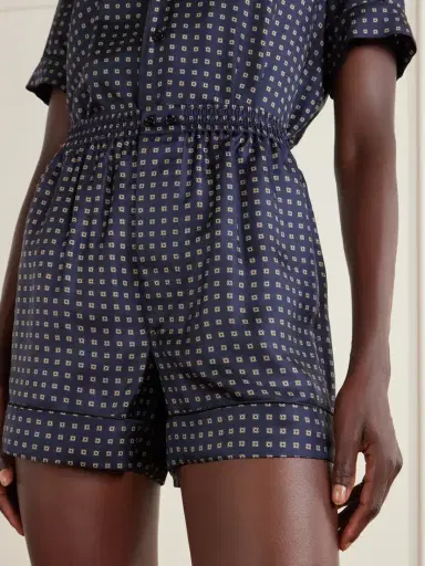 Saint Laurent Printed Silk-twill Shorts | Thumbnail 5