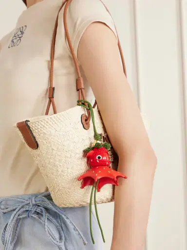 Loewe + Paula's Ibiza Strawberry Logo-embellished Leather Charm | Thumbnail 2 Loewe + Paula's Ibiza Strawberry Logo-embellished Leather Charm | Thumbnail 2