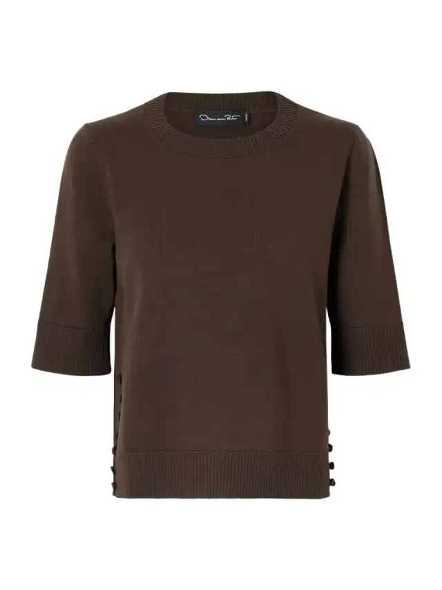 Oscar de la Renta Button-detailed Wool Sweater