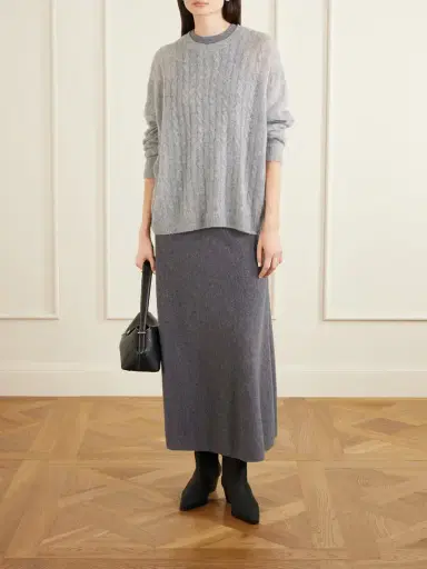 Lisa Yang Amabel Cable-knit Cashmere And Silk-blend Sweater | Thumbnail 2 Lisa Yang Amabel Cable-knit Cashmere And Silk-blend Sweater | Thumbnail 2