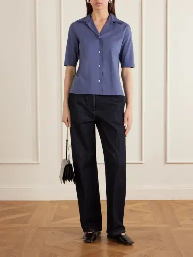 Jil Sander Pleated Cotton Shirt | Thumbnail 2 Jil Sander Pleated Cotton Shirt | Thumbnail 2