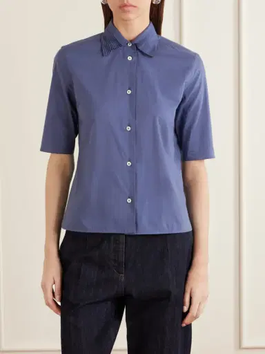 Jil Sander Pleated Cotton Shirt | Thumbnail 3 Jil Sander Pleated Cotton Shirt | Thumbnail 3