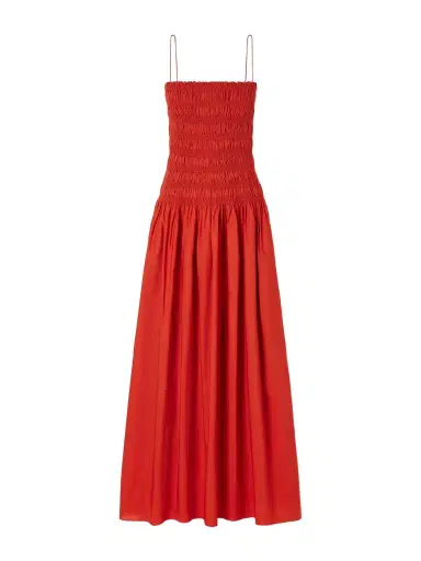Matteau Shirred Organic Cotton-poplin Maxi Dress | Thumbnail 1 Matteau Shirred Organic Cotton-poplin Maxi Dress | Thumbnail 1