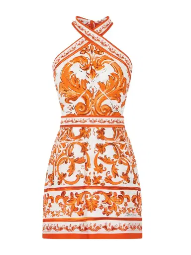 Dolce & Gabbana Printed Cotton-poplin Mini Dress | Thumbnail 1