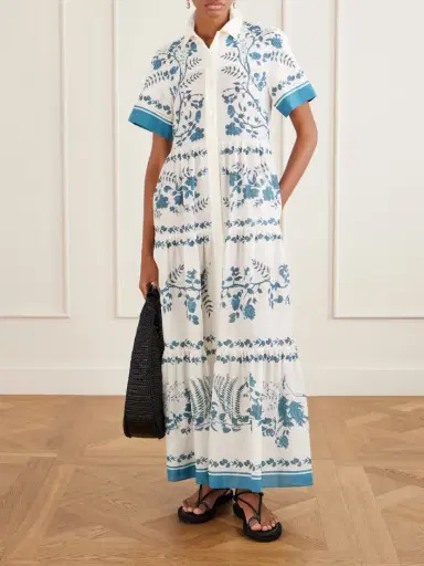 Erdem Floral-print Cotton And Linen-blend Midi Dress | Thumbnail 2 Erdem Floral-print Cotton And Linen-blend Midi Dress | Thumbnail 2