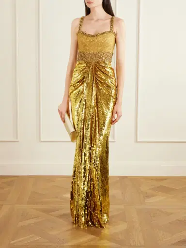 Jenny Packham Only You Draped Embellished Tulle Gown | Thumbnail 2