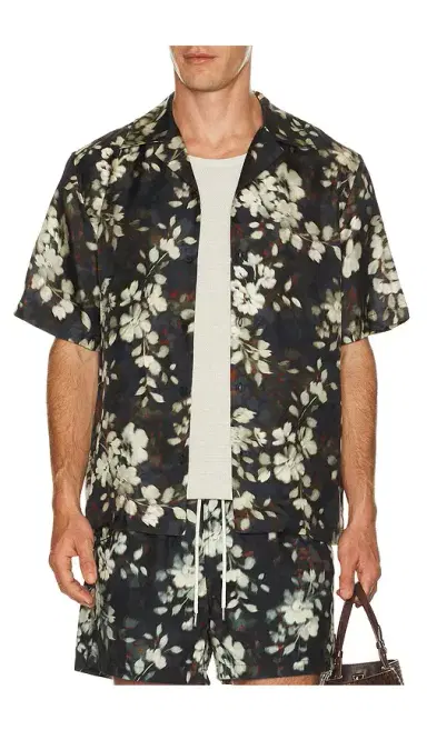 Simkhai Casper Printed Silk Shirt | Thumbnail 5 Simkhai Casper Printed Silk Shirt | Thumbnail 5