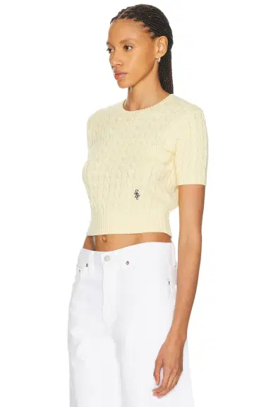 Sporty & Rich SRC Cotton Cableknit Sweater | Thumbnail 2