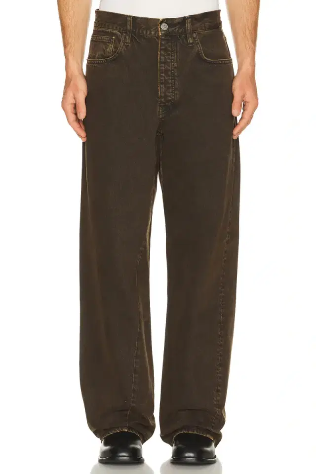 Wide Twist Denim Pants