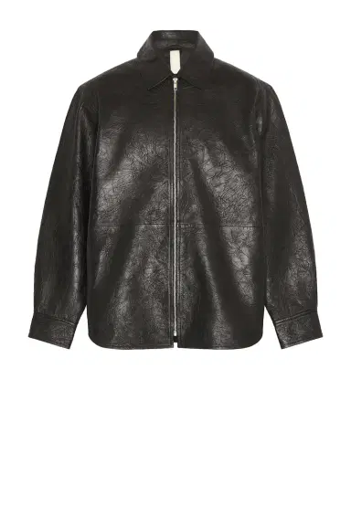 SUNFLOWER Crinkle Leather Shirt Jacket | Thumbnail 4 SUNFLOWER Crinkle Leather Shirt Jacket | Thumbnail 4
