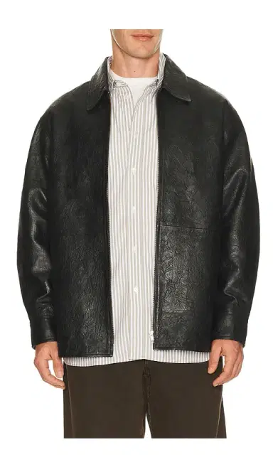 SUNFLOWER Crinkle Leather Shirt Jacket | Thumbnail 5 SUNFLOWER Crinkle Leather Shirt Jacket | Thumbnail 5