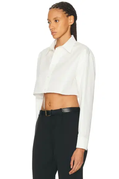 Balenciaga Cropped Plastron Shirt | Thumbnail 2 Balenciaga Cropped Plastron Shirt | Thumbnail 2