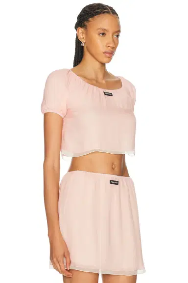 Miu Miu Chiffon Top | Thumbnail 2 Miu Miu Chiffon Top | Thumbnail 2