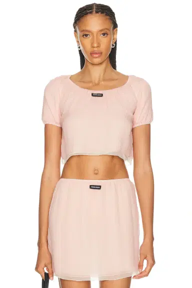 Miu Miu Chiffon Top | Thumbnail 1 Miu Miu Chiffon Top | Thumbnail 1