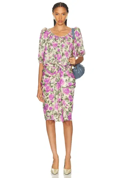 Chloe Cropped Flowy Puff Sleeve Top | Thumbnail 4 Chloe Cropped Flowy Puff Sleeve Top | Thumbnail 4