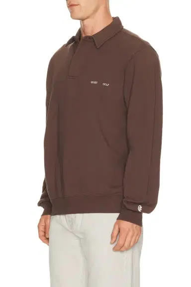 Quiet Golf Monogram Washed Rugby Sweater | Thumbnail 2 Quiet Golf Monogram Washed Rugby Sweater | Thumbnail 2
