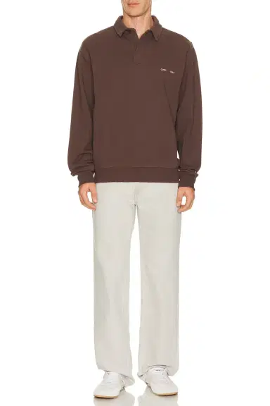 Quiet Golf Monogram Washed Rugby Sweater | Thumbnail 4 Quiet Golf Monogram Washed Rugby Sweater | Thumbnail 4
