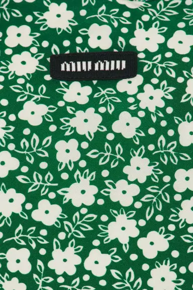 Miu Miu Crepe De Chine Fiore Dress | Thumbnail 4