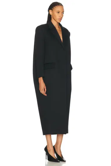 Balenciaga Long Chunky Wool Coat | Thumbnail 2 Balenciaga Long Chunky Wool Coat | Thumbnail 2
