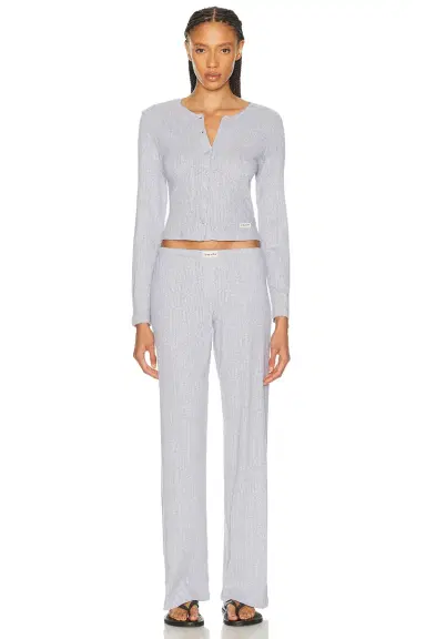 Sporty & Rich Signature Logo Pointelle Trouser | Thumbnail 5