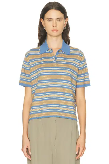 Guest In Residence Short Sleeve Stripe Rugby Top | Thumbnail 1 Guest In Residence Short Sleeve Stripe Rugby Top | Thumbnail 1