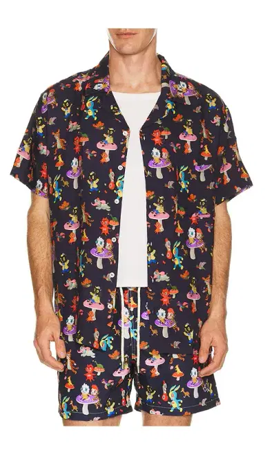 Arrels Barcelona Catch The Wind x Gary Baseman Camp Collar Shirt | Thumbnail 6