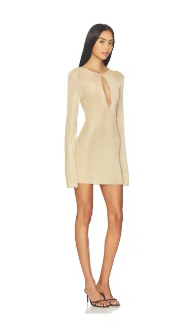SEROYA Emeri Metallic Knit Mini Dress | Thumbnail 2 SEROYA Emeri Metallic Knit Mini Dress | Thumbnail 2