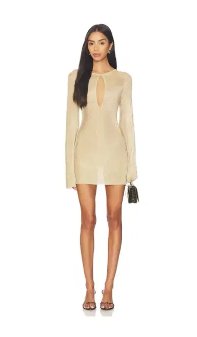 SEROYA Emeri Metallic Knit Mini Dress | Thumbnail 1 SEROYA Emeri Metallic Knit Mini Dress | Thumbnail 1