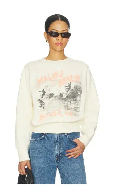 Anine Bing Harry Shrunken Sweatshirt Surfer | Thumbnail 1 Anine Bing Harry Shrunken Sweatshirt Surfer | Thumbnail 1