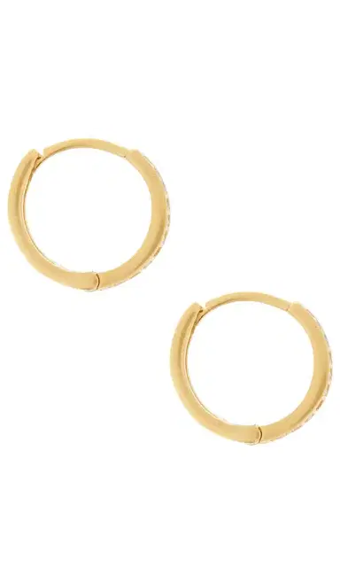 Mazin Jewels Micro Icon Huggies Earrings | Thumbnail 2