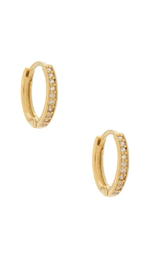 Mazin Jewels Micro Icon Huggies Earrings
