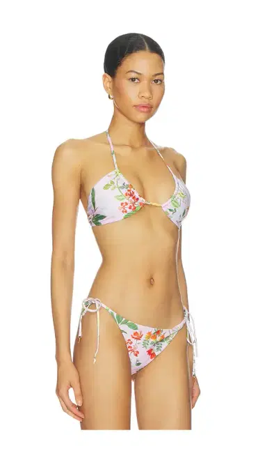 VERANDAH Plunge Tie-back Bikini Top | Thumbnail 2