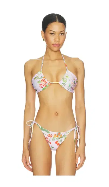 VERANDAH Plunge Tie-back Bikini Top | Thumbnail 1