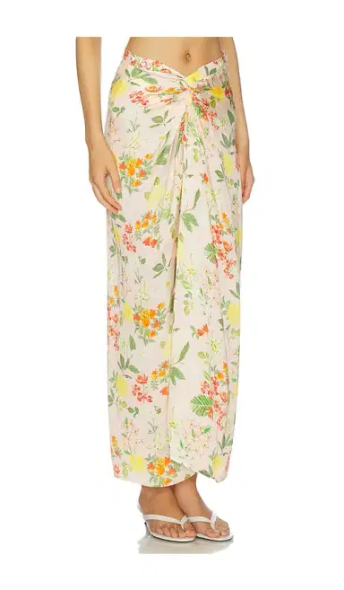 VERANDAH Hand Draped Floral Skirt | Thumbnail 2